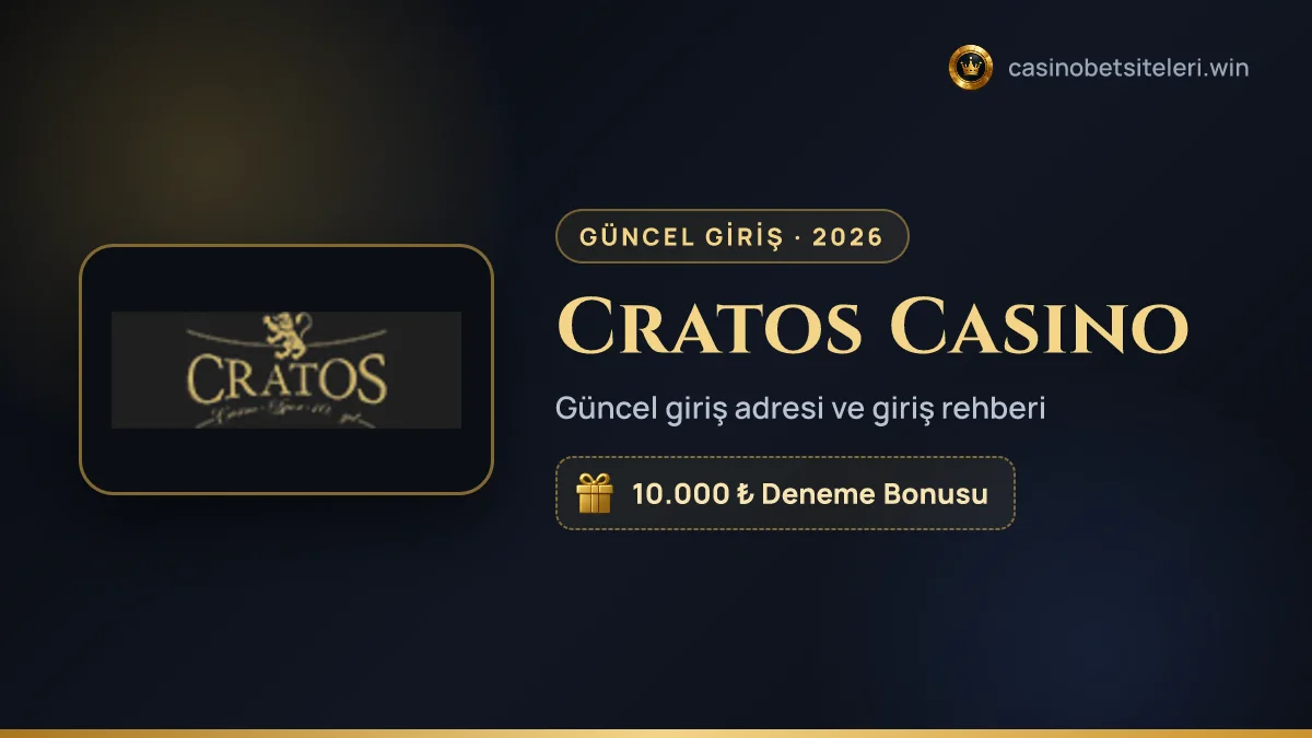Cratos Casino güncel giriş adresi 2026